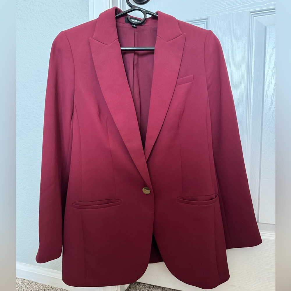 Women’s Maroon Blazer, Express, size small